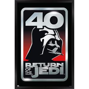 imageTrends International Star Wars Return of the Jedi  40th Vader Logo Wall Poster 34L x 224W Premium Unframed VersionBlack Framed Version