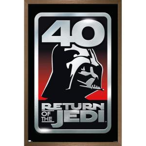 imageTrends International Star Wars Return of the Jedi  40th Vader Logo Wall Poster 34L x 224W Premium Unframed VersionBronze Framed Version
