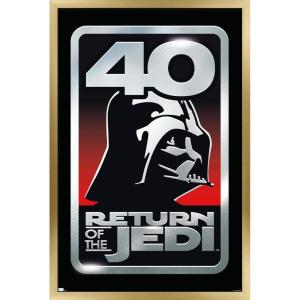imageTrends International Star Wars Return of the Jedi  40th Vader Logo Wall Poster 34L x 224W Premium Unframed VersionGold Framed Version