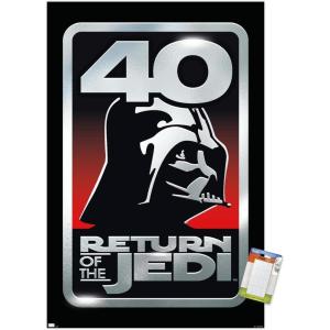 imageTrends International Star Wars Return of the Jedi  40th Vader Logo Wall Poster 34L x 224W Premium Unframed VersionPremium Poster  Mount Bundle