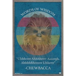 imageTrends International Star Wars Saga  Chewbacca Quote Wall Poster 22375quot x 34quot Premium Unframed VersionBarnwood Framed Version