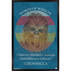 imageTrends International Star Wars Saga  Chewbacca Quote Wall Poster 22375quot x 34quot Premium Unframed VersionBlack Framed Version