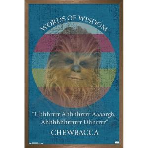 imageTrends International Star Wars Saga  Chewbacca Quote Wall Poster 22375quot x 34quot Premium Unframed VersionBronze Framed Version