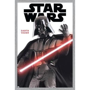 imageTrends International Star Wars Saga  Darth Vader Feature Series Wall Poster 34L x 224W Premium Unframed VersionGray Framed Version