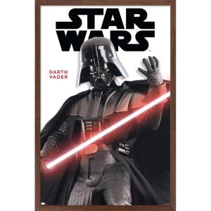 imageTrends International Star Wars Saga  Darth Vader Feature Series Wall Poster 34L x 224W Premium Unframed VersionMahogany Framed Version