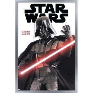imageTrends International Star Wars Saga  Darth Vader Feature Series Wall Poster 34L x 224W Premium Unframed VersionSilver Framed Version