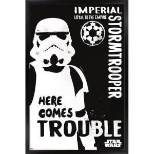 imageTrends International Star Wars Saga  Stormtrooper Trouble Wall Poster 34L x 224W Premium Unframed VersionBlack Framed Version