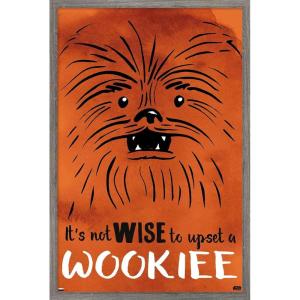 imageTrends International Star Wars Saga  Upset A Wookiee Wall Poster 34L x 224W Premium Unframed VersionBarnwood Framed Version
