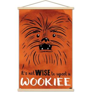 imageTrends International Star Wars Saga  Upset A Wookiee Wall Poster 34L x 224W Premium Unframed VersionPremium Print and Beechwood Hanger Bundle