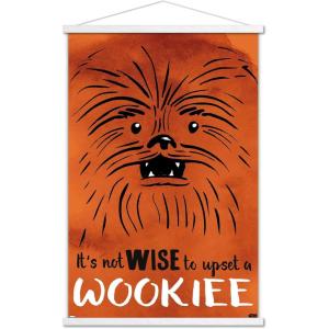 imageTrends International Star Wars Saga  Upset A Wookiee Wall Poster 34L x 224W Premium Unframed VersionPremium Print and White Hanger Bundle