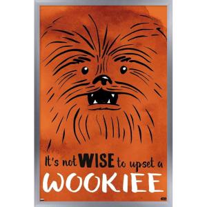 imageTrends International Star Wars Saga  Upset A Wookiee Wall Poster 34L x 224W Premium Unframed VersionSilver Framed Version