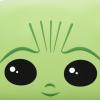 imageBig Face Grogu with Applique Ears on Green PU Cosmetic Bag