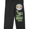 imageBioworld The Mandalorian The Force Makes Grogu Sleepy Womens Black Sleep PantsBlack