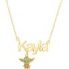 imageDisney Star Wars Grogu Custom Jewelry  14k Flash Plated and Sterling Silver Name Necklace Personalized  Grogu Custom Pendant Choose colorGold Plated