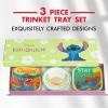 imageDisney Star Wars The Child Grogu Mini Trinket Tray Gift Set 3 Piece Jewelry Dish Ring HolderLilo and Stitch