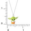 imageDisney Star Wars The Mandalorian Grogu Sterling Silver Pendant Necklace Official LicenseGreen