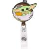 imageDisney Star Wars The Mandalorian Lanyard and Retractable Badge Reel Set Grogu Print Lanyard with Matching Badge Reel ID Key Holder