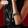 imageJewelili Star Wars Fine Jewelry Dark Armor Womens Bangle 910 CtTw Black Diamonds Silver with Black Rhodium