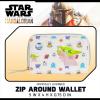 imageSTAR WARS Grogu Wallet The Mandalorian Zip Wallet White