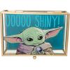 imageSTAR WARS The Mandalorian Grogu OOOOO SHINY Gold Trim Glass Jewelry Box Officially LicensedGlass