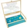 imageSTAR WARS The Mandalorian Grogu OOOOO SHINY Gold Trim Glass Jewelry Box Officially LicensedGlass