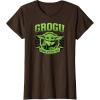 imageStar Wars  The Mandalorian Grogu Collegiate TShirtBrown