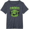 imageStar Wars  The Mandalorian Grogu Collegiate TShirtHeather Blue