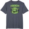 imageStar Wars  The Mandalorian Grogu Collegiate TShirtHeather Blue
