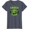 imageStar Wars  The Mandalorian Grogu Collegiate TShirtHeather Blue