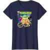imageStar Wars  The Mandalorian Grogu Comic Cover TShirtNavy Blue