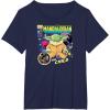 imageStar Wars  The Mandalorian Grogu Comic Cover TShirtNavy Blue