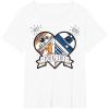 imageStar Wars R2D2 BB8 Droid Heart Valentines Day TShirtWhite