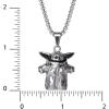 imageStar Wars Stainless Steel Necklaces for Men Character Pendant Designs 22quot Box ChainSilver Grogu