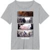 imageStar Wars The Mandalorian Action Packed Vintage Frames TShirtHeather Grey