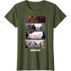 imageStar Wars The Mandalorian Action Packed Vintage Frames TShirtOlive Green