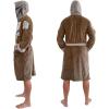 imageStar Wars The Mandalorian Bounty Hunter Hooded Bathrobe for Men And Women  Soft Plush Spa Robe for Shower  Lightweight Fleece Housecoat With Belted Tie  One Size Fits Most Adults