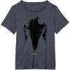 imageStar Wars The Mandalorian Dark Helmet Sketched TShirtHeather Blue