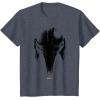 imageStar Wars The Mandalorian Dark Helmet Sketched TShirtHeather Blue