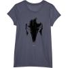 imageStar Wars The Mandalorian Dark Helmet Sketched TShirtHeather Blue