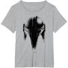 imageStar Wars The Mandalorian Dark Helmet Sketched TShirtHeather Grey