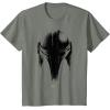 imageStar Wars The Mandalorian Dark Helmet Sketched TShirtOlive Heather