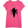 imageStar Wars The Mandalorian Dark Helmet Sketched TShirtPink Heather