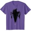 imageStar Wars The Mandalorian Dark Helmet Sketched TShirtPurple Heather