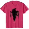 imageStar Wars The Mandalorian Dark Helmet Sketched TShirtRed Heather