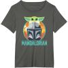 imageStar Wars The Mandalorian Fathers Day Cute Group Portrait TShirtAsphalt Grey
