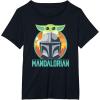 imageStar Wars The Mandalorian Fathers Day Cute Group Portrait TShirtBlack