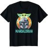 imageStar Wars The Mandalorian Fathers Day Cute Group Portrait TShirtBlack