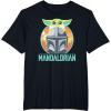 imageStar Wars The Mandalorian Fathers Day Cute Group Portrait TShirtBlack
