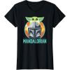 imageStar Wars The Mandalorian Fathers Day Cute Group Portrait TShirtBlack
