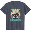 imageStar Wars The Mandalorian Fathers Day Cute Group Portrait TShirtHeather Blue